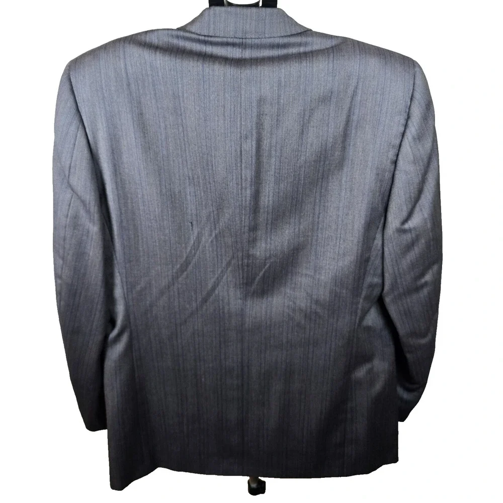 Ermenegildo Zegna Suit Jacket Blazer Mens Gray Wool 44 US 54 IT